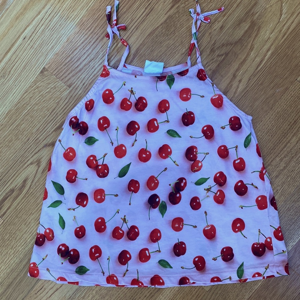 Zara girls cherry print tank 🍒